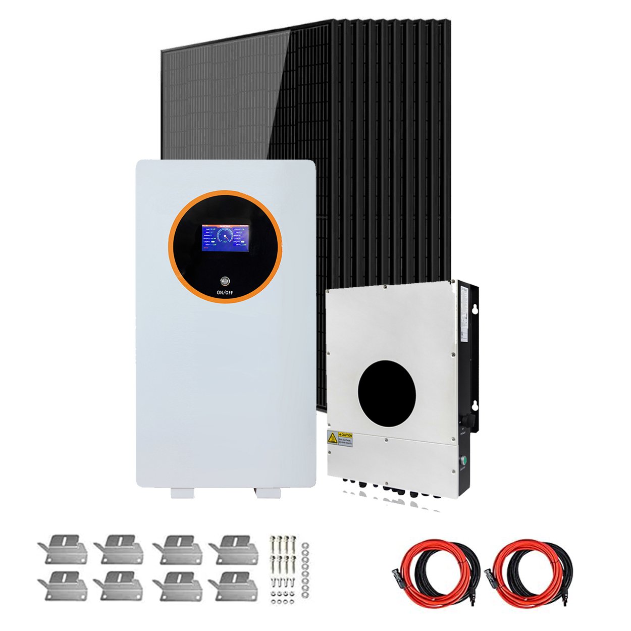 BFS 15kWh Solar Power System Kit with 4500W Solar Panels, 51.2V 300Ah LiFePO4 Battery, 6KW Hybrid Inverter, Split Phase 120/240V, Grid-Tie & Off-Grid Energy Storage System for Home Backup Power - Image 2